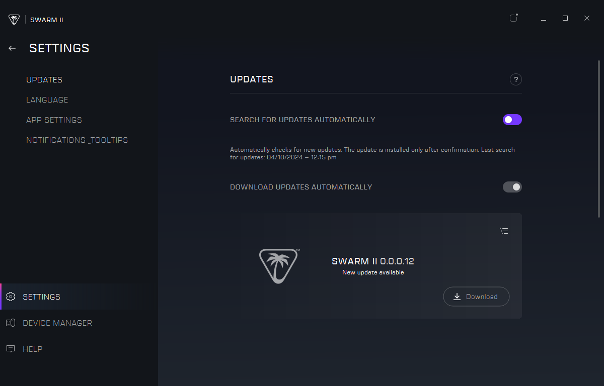 Installing drivers or firmware and software updates