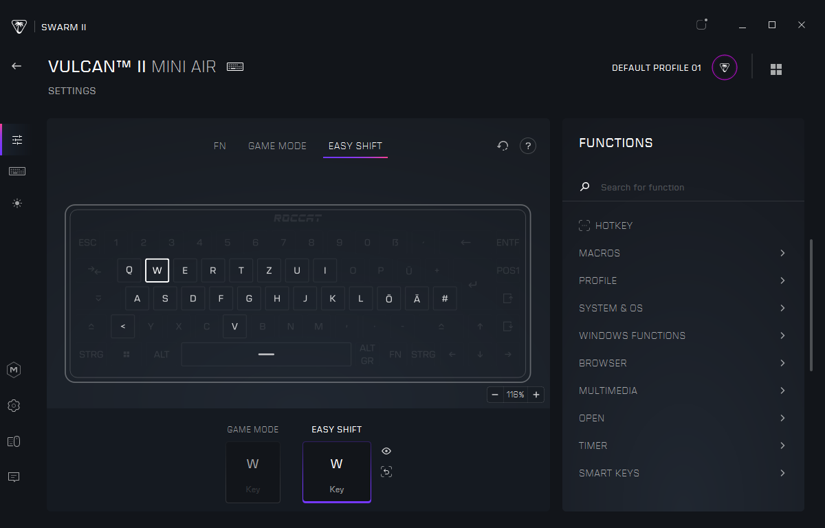 Swarm II - Button Assignments for your keyboard