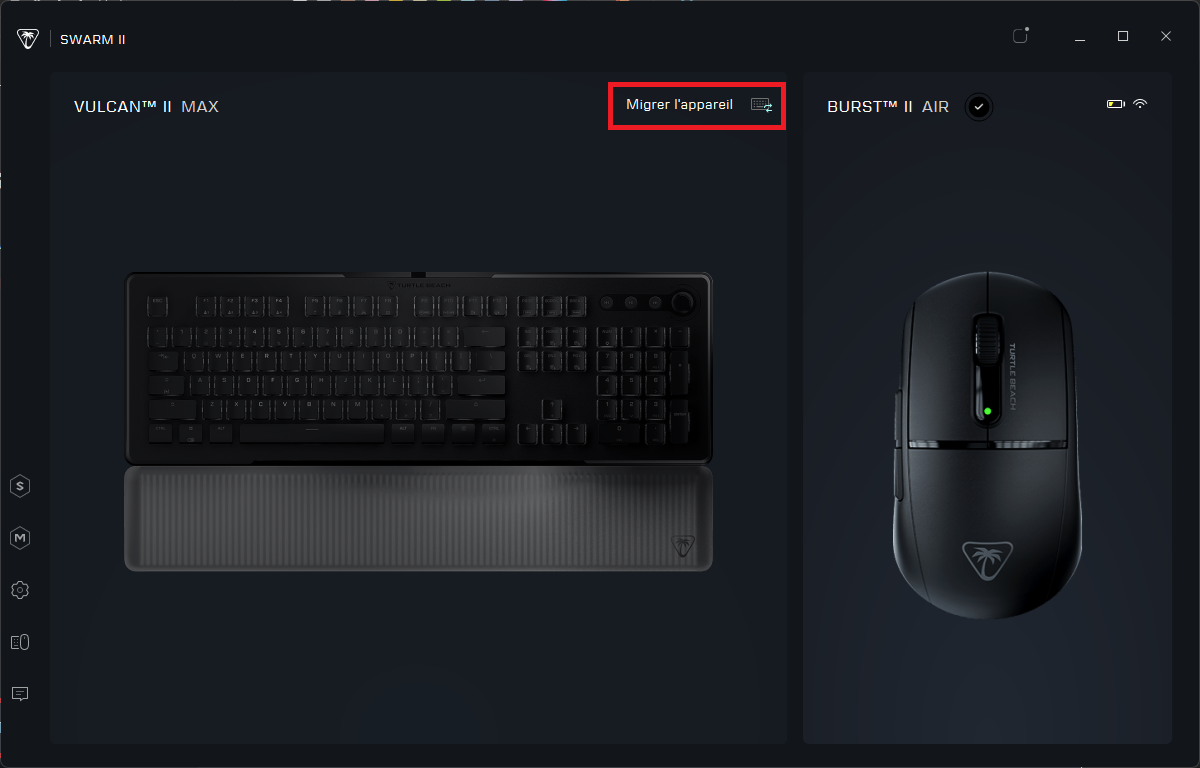 Migration des appareils de ROCCAT Swarm vers Swarm II